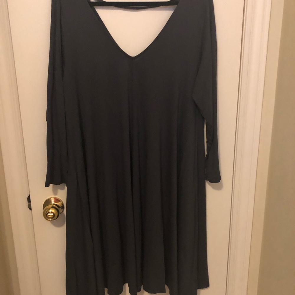 Torrid Grey Long Sleeved Swing Dress